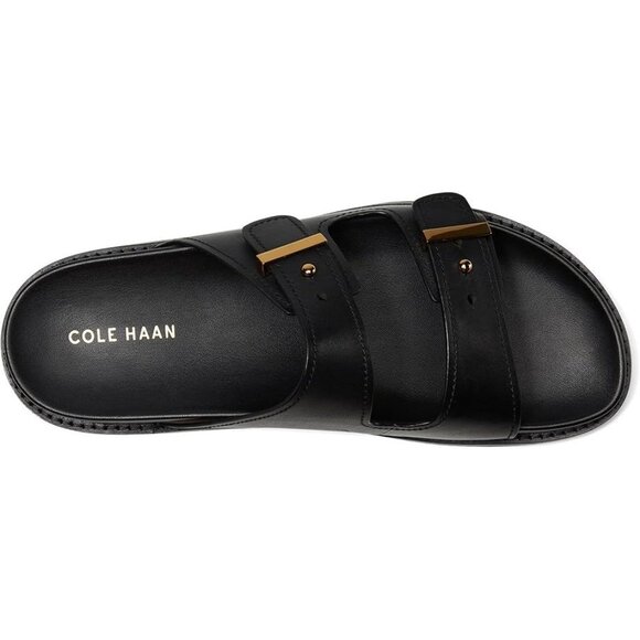Cole Haan Marisol Footbed Sandals Women's Sandals Black Leather - Picture 2 of 7